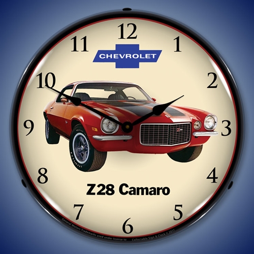 1972 Z28 Camaro LED Backlit Clock
