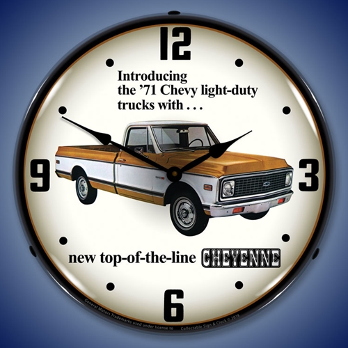 1971 Chevrolet Truck LED Backlit Clock
