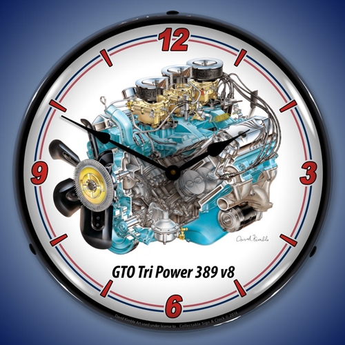 GTO Tri Power V8 LED Backlit Clock