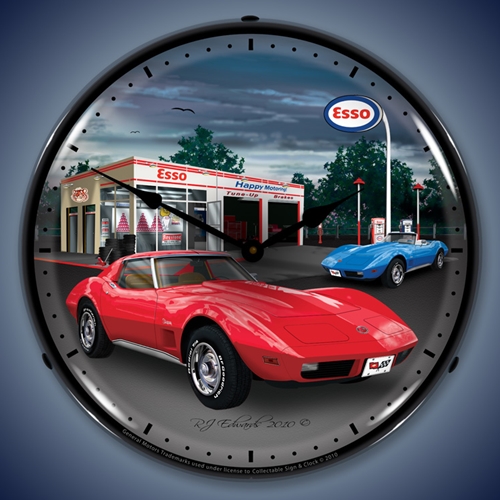 1974 Corvette LED Backlit Clock