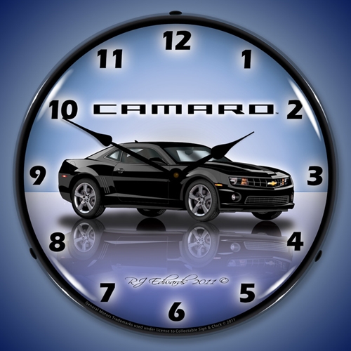 Camaro G5 Black LED Backlit Clock