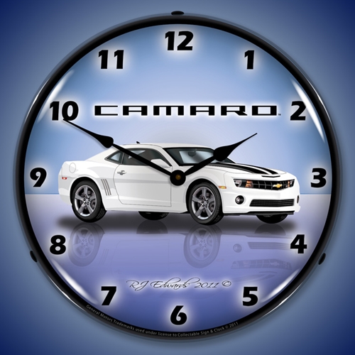 Camaro G5 Summit White LED Backlit Clock