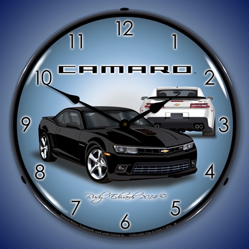 2014 SS Camaro Black LED Backlit Clock