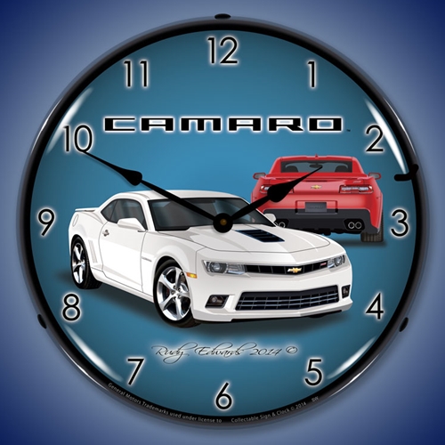 2014 SS Camaro Summit White LED Backlit Clock