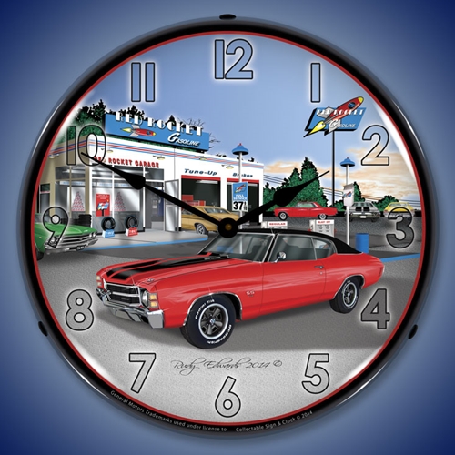 1971 SS Chevelle LED Backlit Clock