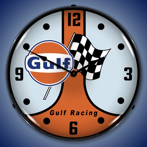 Gulf Racing GT40 LED Backlit Clock