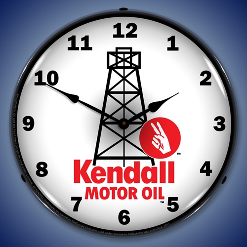 Kendall Motor Oil LED Backlit Clock