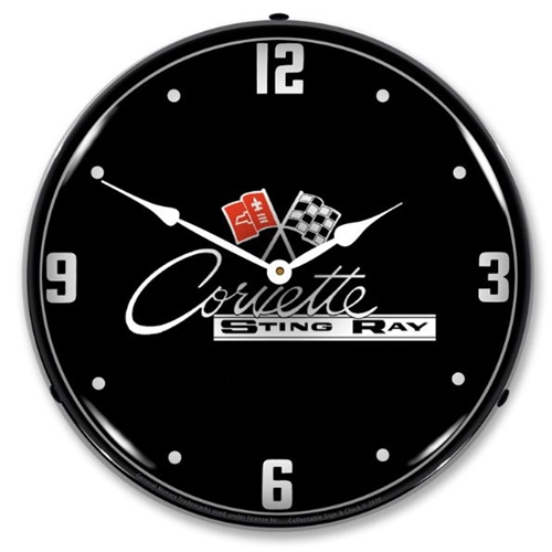 C2 Corvette Sting Ray  LED Backlit Clock