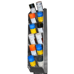 12 can - Aluminum Horizontal Aerosol Spray Can Organizer Rack