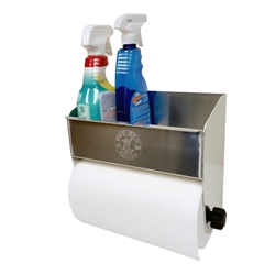 Aluminum Cleanup Shelf and Paper Towel Dispenser