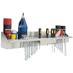 Aluminum Hand Tool Storage & Aerosol Can Shelf and Organizer