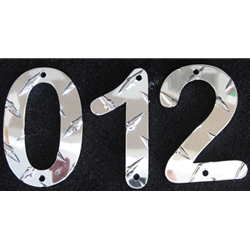 4in. Diamond Plate Aluminum Numbers