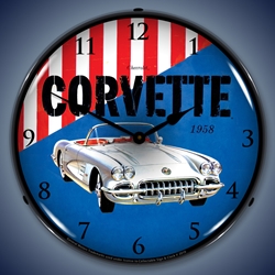 1958 Corvette LED Backlit Clock