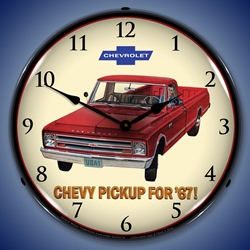 1967 Chevrolet Pickup LED Backlit Clock