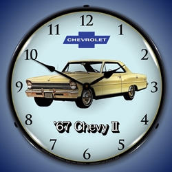 1967 Chevy II Nova Super Sport LED Backlit Clock