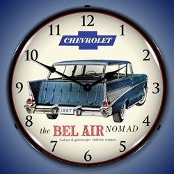 1957 Chevrolet Bel Air Nomad LED Backlit Clock