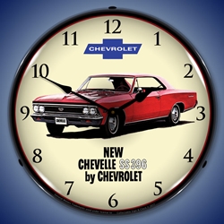1966 Chevelle SS 396 LED Backlit Clock