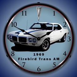 1969 Firebird Trans Am LED Backlit Clock