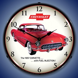 1957 Corvette Fuel Injection LED Backlit Clock