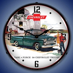 1958 Chevrolet Truck LED Backlit Clock