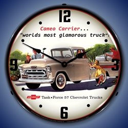 1957 Chevrolet Cameo Truck LED Backlit Clock
