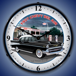 1957 Chevy Esso LED Backlit Clock