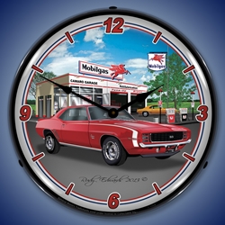 1969 RS SS Camaro Mobil LED Backlit Clock