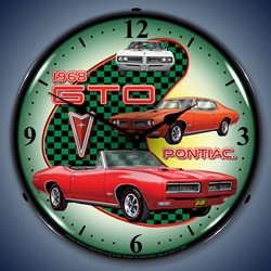 1968 Pontiac GTO LED Backlit Clock