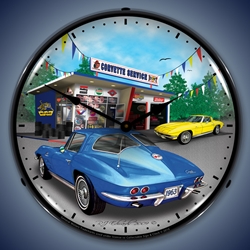 1963 Corvette LED Backlit Clock