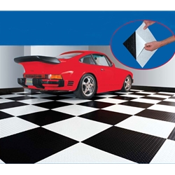 G-Floor® Raceday Peel N' Stick  24 in. Diamond Tread Vinyl Floor Tile