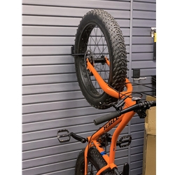 Fat Tire Bike Hook Locking Organizer for Slatwall Wall Storage