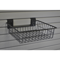 Locking Square Shallow Basket for Slatwall storeWALL HandiWALL